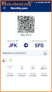 JetBlue screenshot