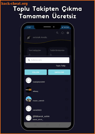 JetStalk - Takip Etmeyenler ve Instagram Analizi screenshot