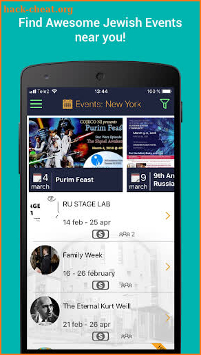 JEvents Jewish New York, St. Petersburg and Moscow screenshot