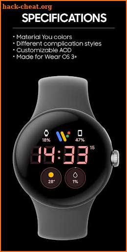 JHW Digital Bits 4: Watch face screenshot