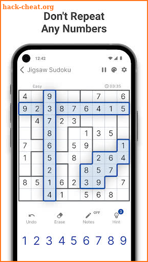 Jigsaw Sudoku screenshot