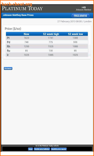 JM Prices screenshot