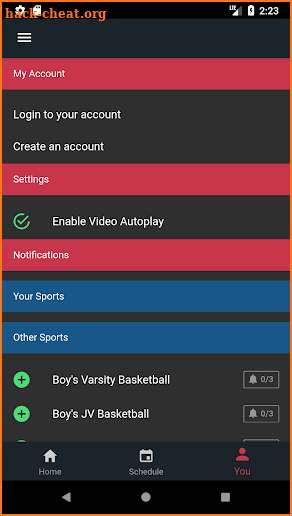 John Paul II Athletics screenshot