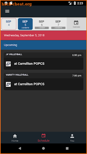 John Paul II Athletics screenshot