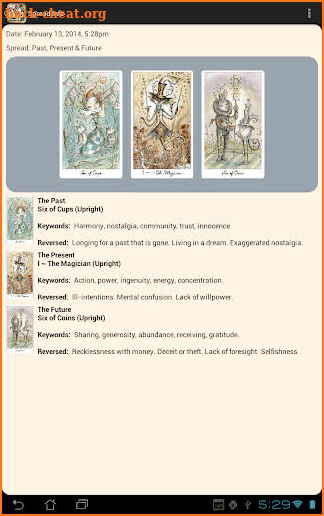 Joie de Vivre Tarot screenshot