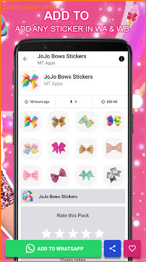 JoJo Bows Stickers WAStickerApps screenshot