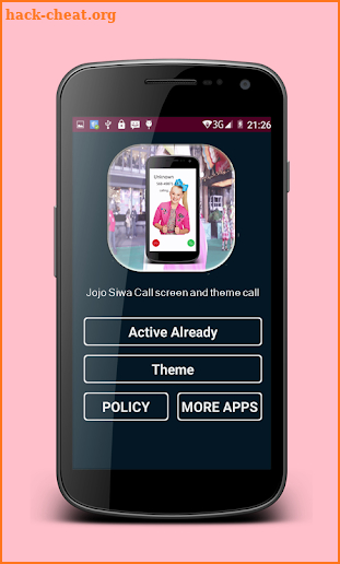 Jojo Siwa Call screen and theme call screenshot