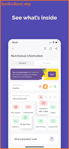 JollyGut Food Scanner screenshot