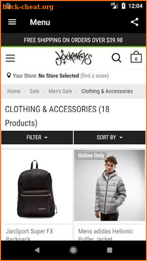 journeys shoes store app screenshot