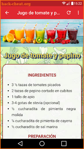 Jugos Para Bajar de Peso Rapido y Quemar Grasa screenshot