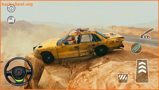 Jumping Car Damage Test Game screenshot