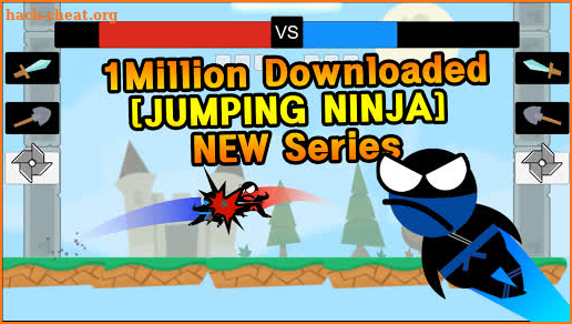 Jumping Ninja Battle - Two Player battle Action! screenshot