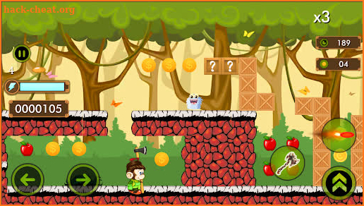 Jungle monkey run game 2D screenshot