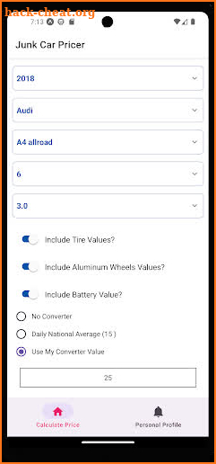 Junk Car Pricer screenshot