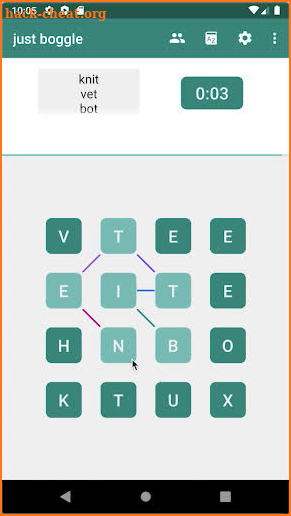 just boggle screenshot