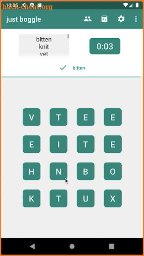 just boggle screenshot