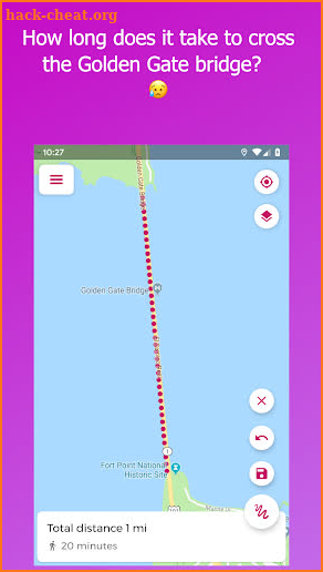 Just Draw It! Distance finder,route finger drawing screenshot