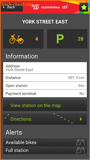 Just Eat dublinbikes screenshot