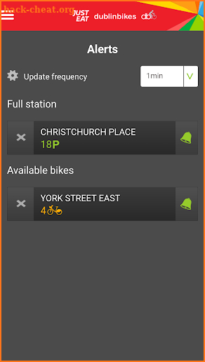 Just Eat dublinbikes screenshot