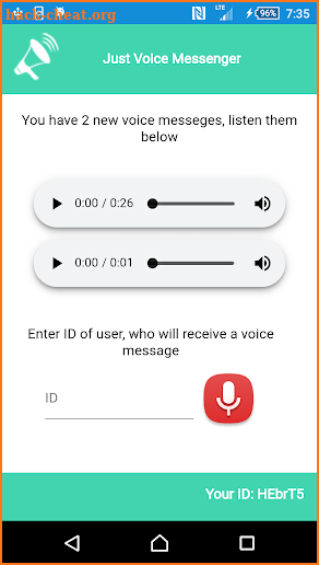 Just Voice Messanger screenshot