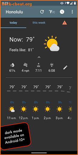 just weather screenshot