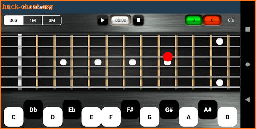 JustinGuitar Note Trainer screenshot