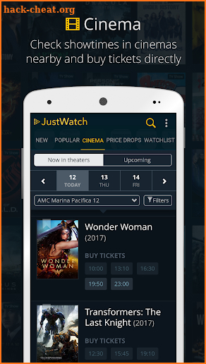 JustWatch - Search Engine for Streaming and Cinema screenshot