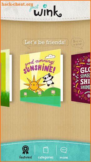 justWink Greeting Cards screenshot