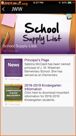 J.W. Wiseman Elementary screenshot