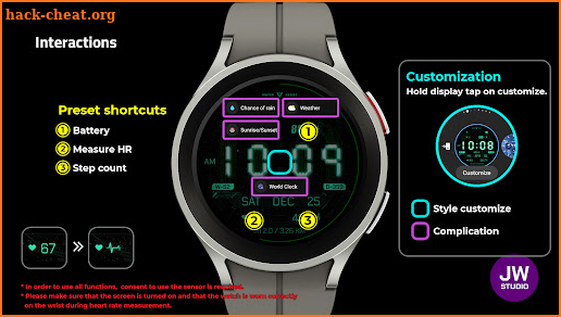 JW115 jwstudio watchface screenshot