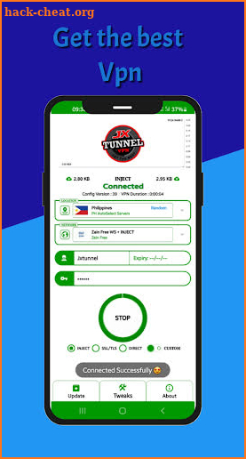 JX Tunnel VPN screenshot