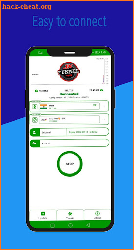 JX Tunnel VPN screenshot