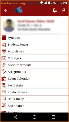 K12 Parent Portal screenshot