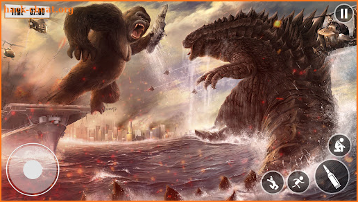 Kaiju Godzilla Monster vs Kong Apes City Attack 3D screenshot