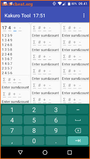 Kakuro Tool screenshot