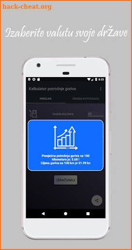 Kalkulator potrošnje goriva screenshot