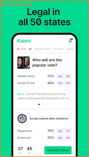 Kalshi: Trade on the Election screenshot