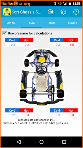 Kart Chassis Setup for racing screenshot