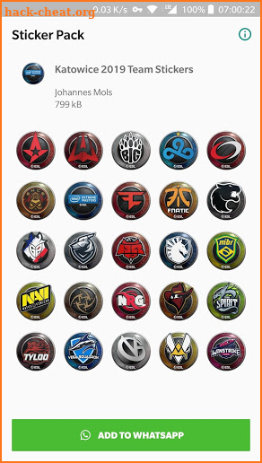 Katowice 2019 Stickers (CS:GO, WAStickerApps) screenshot