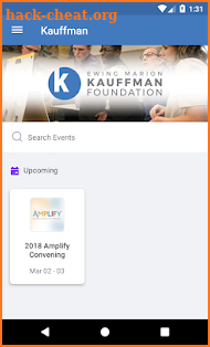 Kauffman Foundation Events screenshot