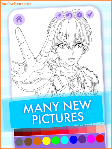 Kawaii Anime Boys Coloring Book screenshot