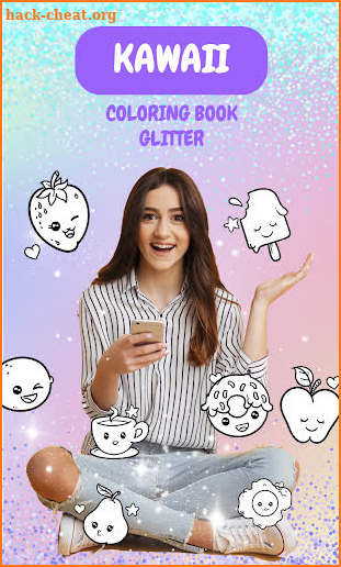 Kawaii Coloring Book Glitter screenshot