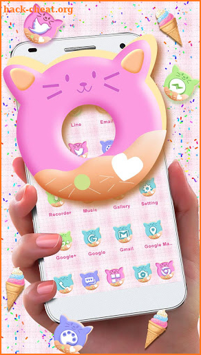 Kawaii Donuts Themes HD Wallpapers 3D icons screenshot