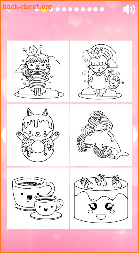 Kawaii Glitter Coloring Book screenshot