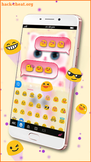 Kawaii Kitty Cute Cat Keyboard Theme screenshot