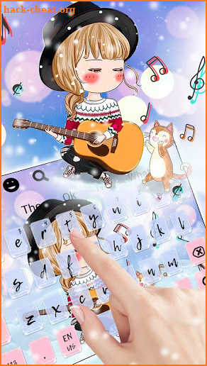 Kawaii Love Girl Keyboard Theme screenshot