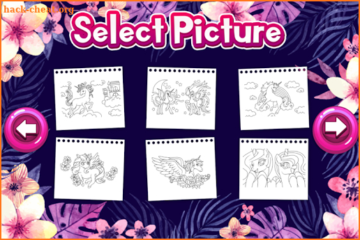 Kawaii Unicorn Coloring Pages Art Game screenshot