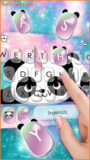 Kawaii Unicorn Panda Keyboard Theme screenshot