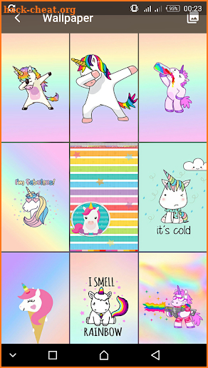 Kawaii Unicorn password Lock Screen screenshot