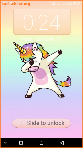 Kawaii Unicorn password Lock Screen screenshot